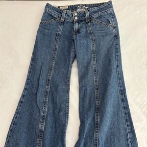 Levi's rare naughtiest bell bottom Blue Flare Wide Leg Jeans